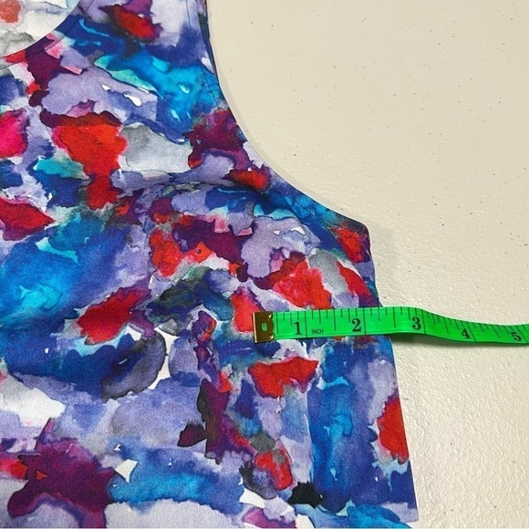 Theory Harida Perplexing Print Silk Watercolor Sleeveless Dress - Picture 10 of 11